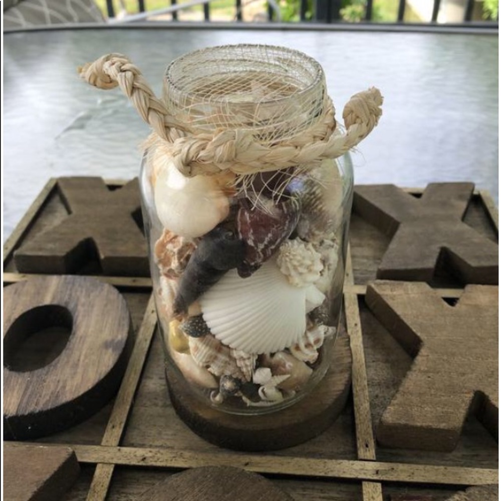 Homemade wicker seashell jars - Picture 2 of 2